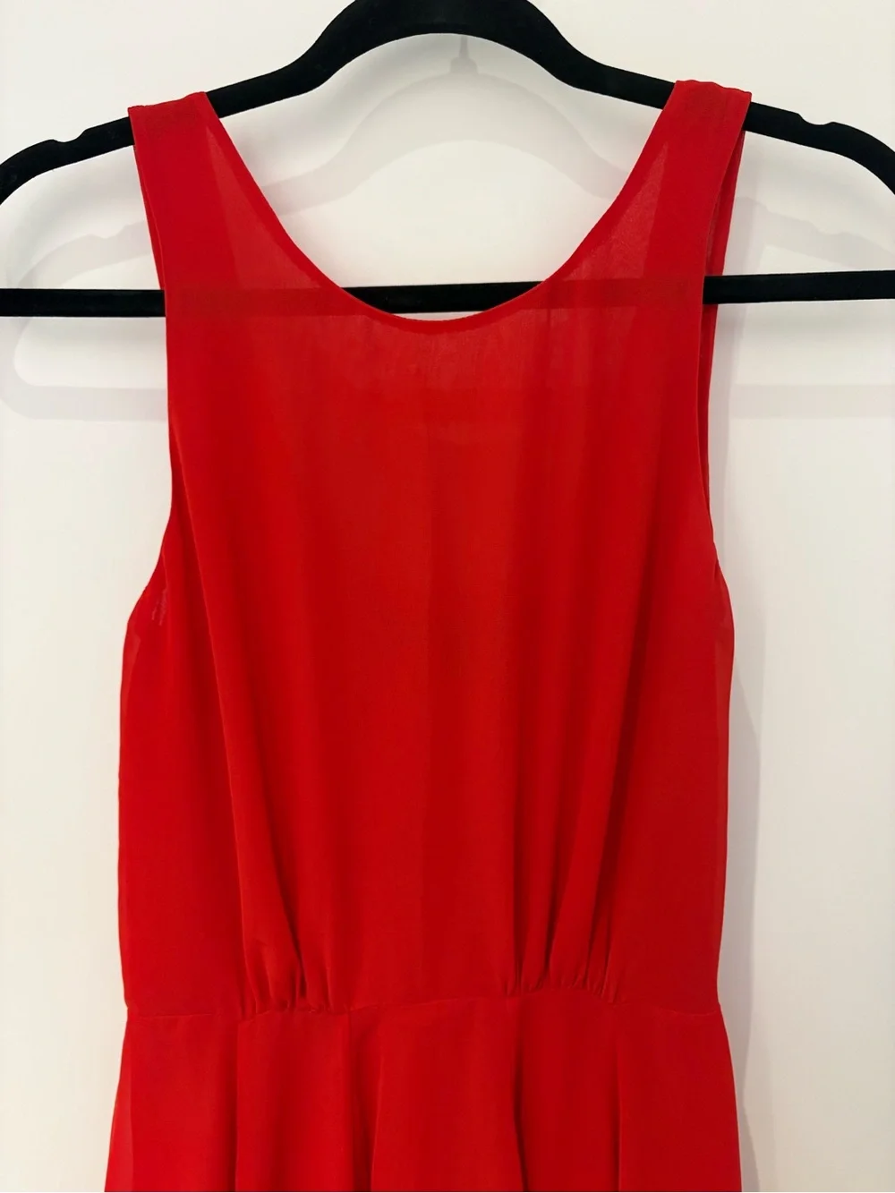 French Connection Red Sleeveless Midi Dress